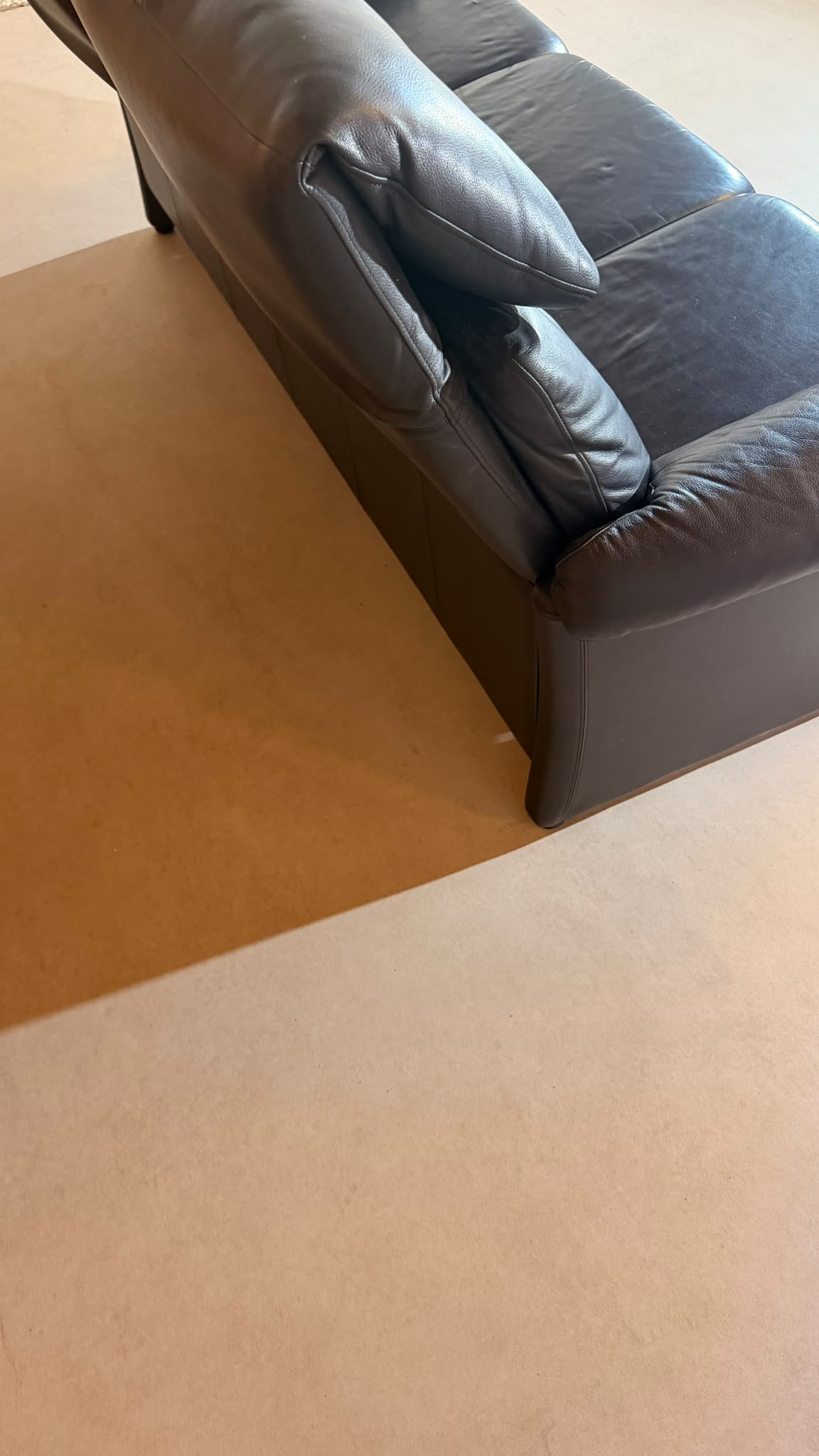 Longlife Valdalpone Leder 3-Sitzer Sofa in Dunkelblau