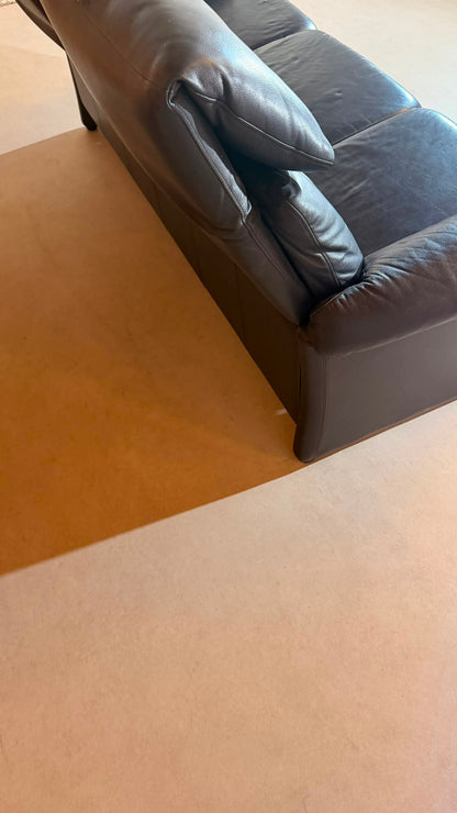 Longlife Valdalpone Leder 3-Sitzer Sofa in Dunkelblau