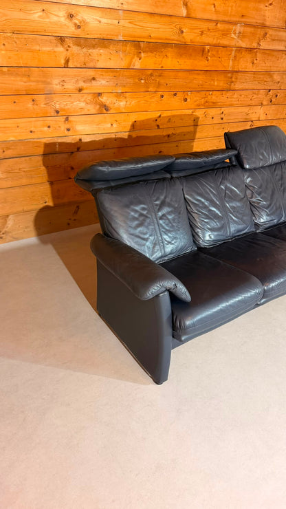 Longlife Valdalpone Leder 3-Sitzer Sofa in Dunkelblau