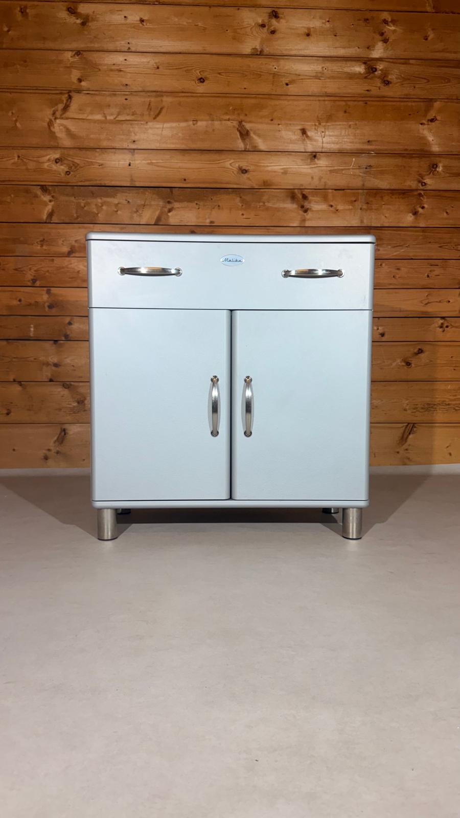 Tenzo Malibu Kommode Sideboard in Silber mit 2 Türen