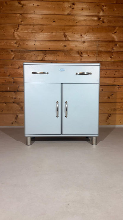 Tenzo Malibu Kommode Sideboard in Silber mit 2 Türen