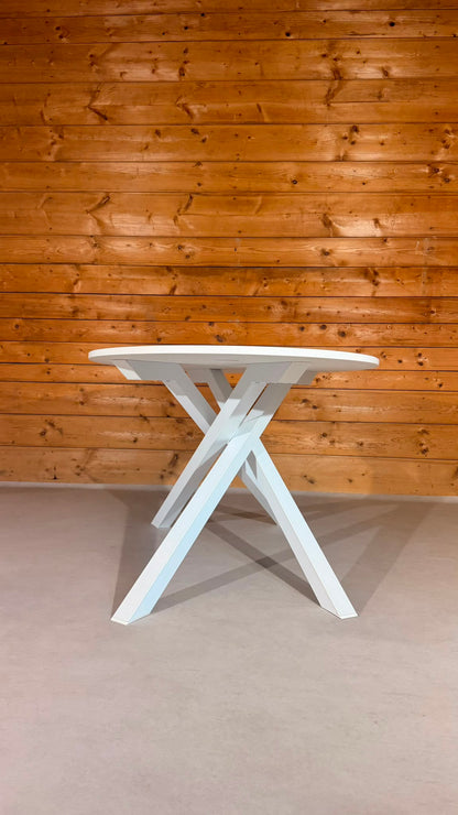 IKEA MARIEDAMM Ovaler Tisch Weiss Metallgestell