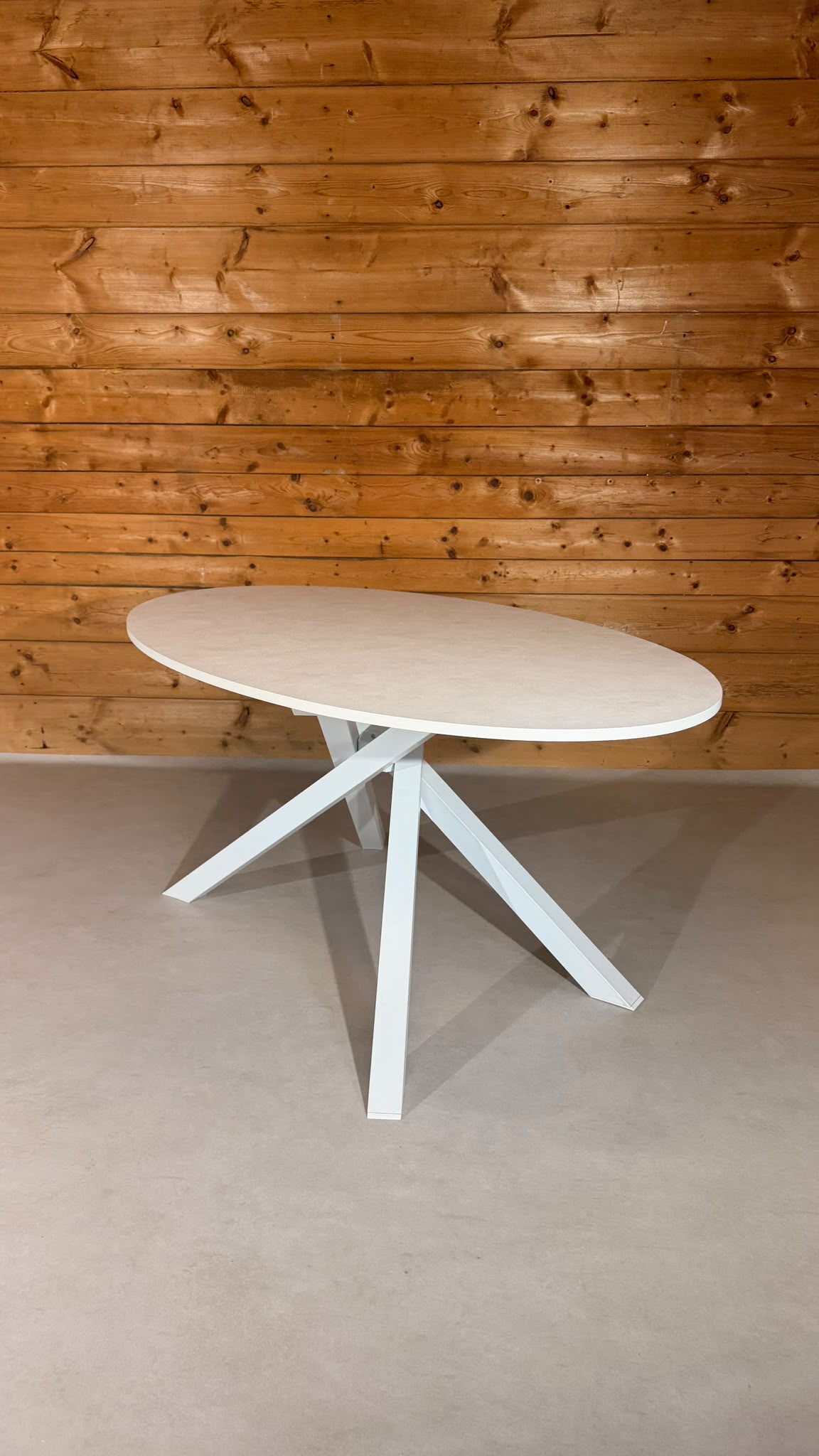 IKEA MARIEDAMM Ovaler Tisch Weiss Metallgestell