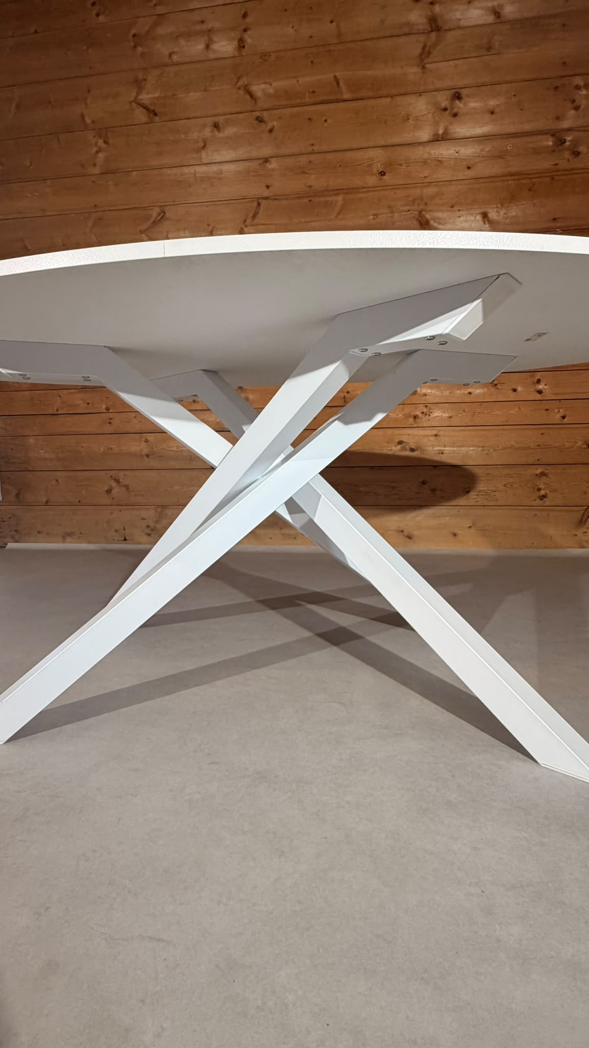 IKEA MARIEDAMM Ovaler Tisch Weiss Metallgestell