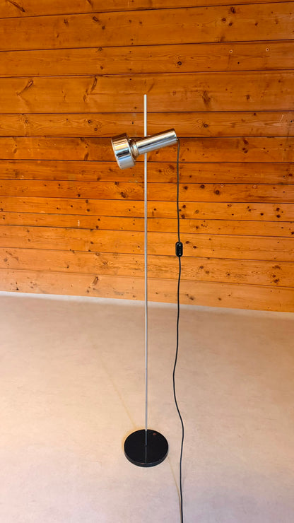 Vintage Spot Stehlampe Chrom verstellbar 70er Design