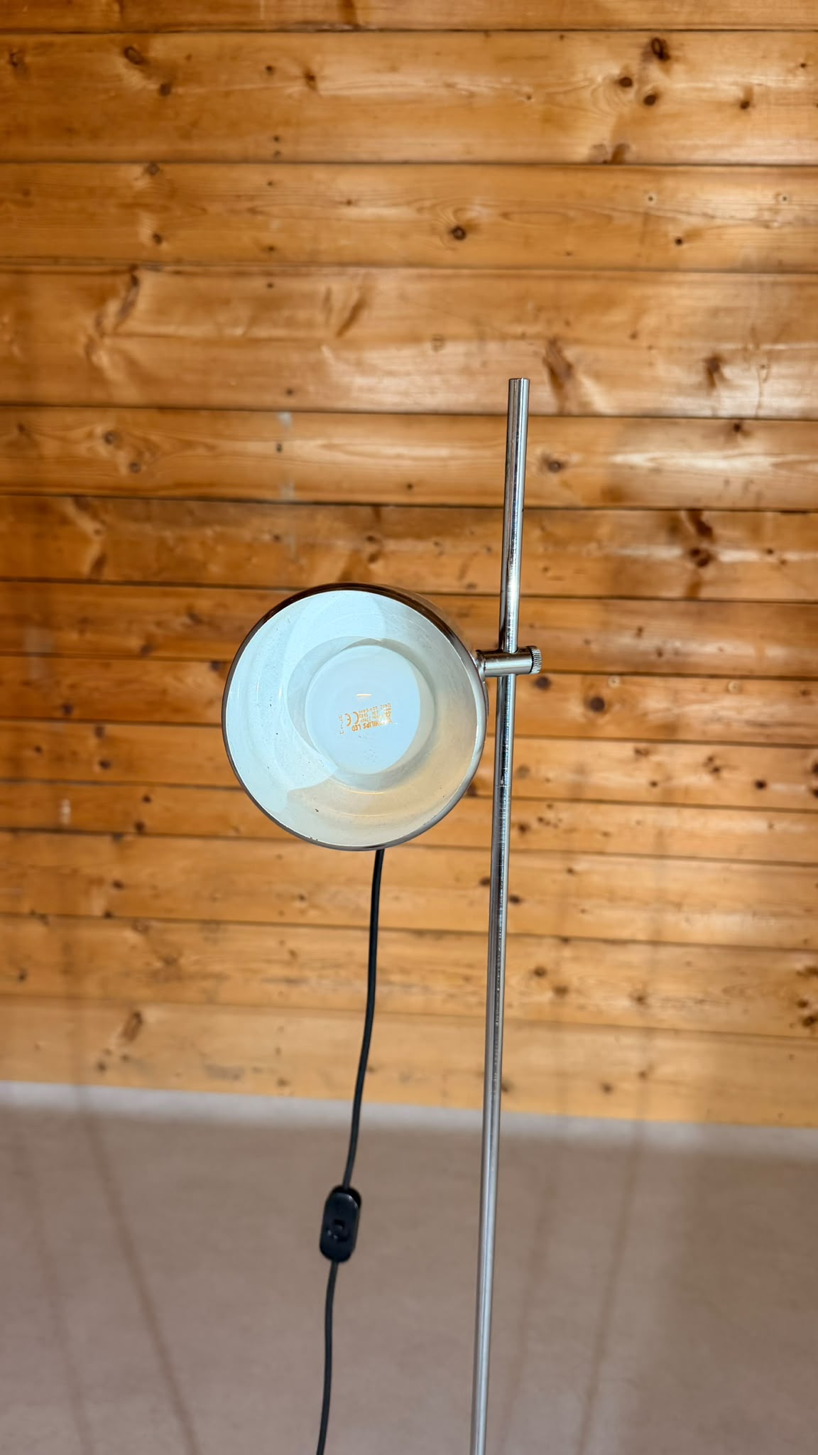Vintage Spot Stehlampe Chrom verstellbar 70er Design