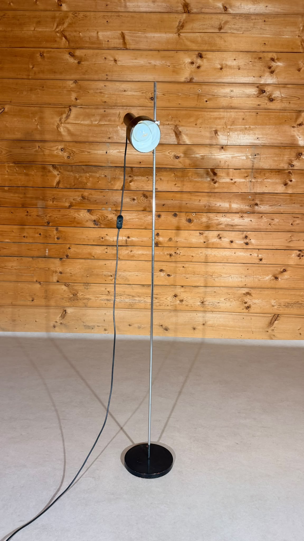 Vintage Spot Stehlampe Chrom verstellbar 70er Design