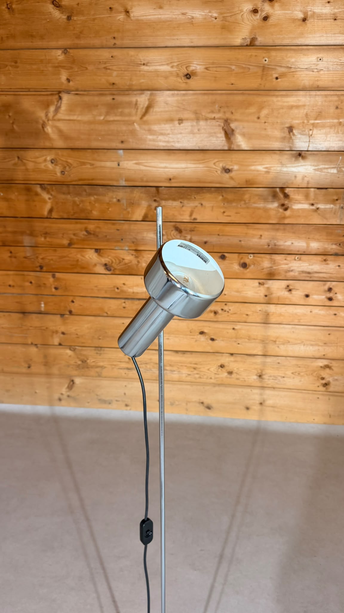 Vintage Spot Stehlampe Chrom verstellbar 70er Design