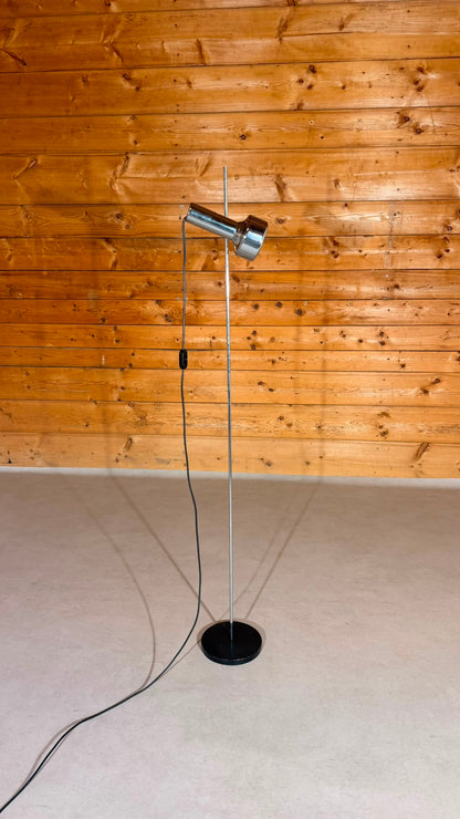 Vintage Spot Stehlampe Chrom verstellbar 70er Design