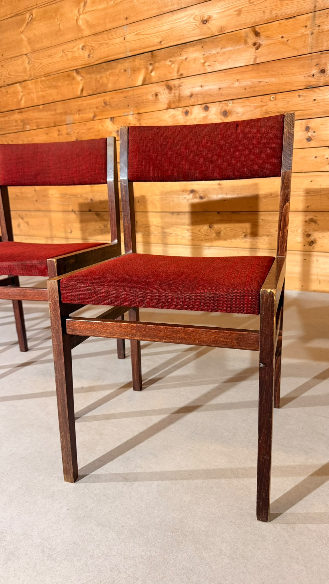 4er Set Skandinavische vintage Stühle aus den 60/70er Jahren