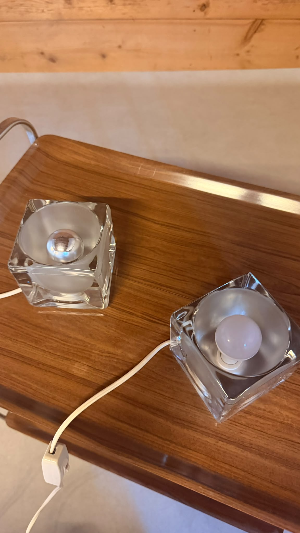 Putzler Design Ice Cube Würfellampen aus Glas Opalglas