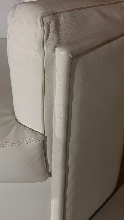 2 Postmoderne Oktagon Loungesessel aus Leder aus den 80er