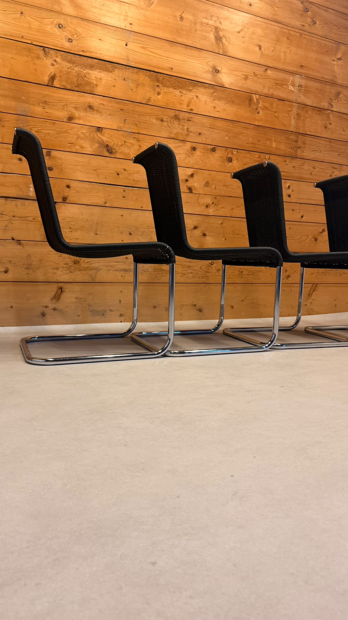 4er Set Tecta B20 Design Freischwinger Geflecht Bauhaus