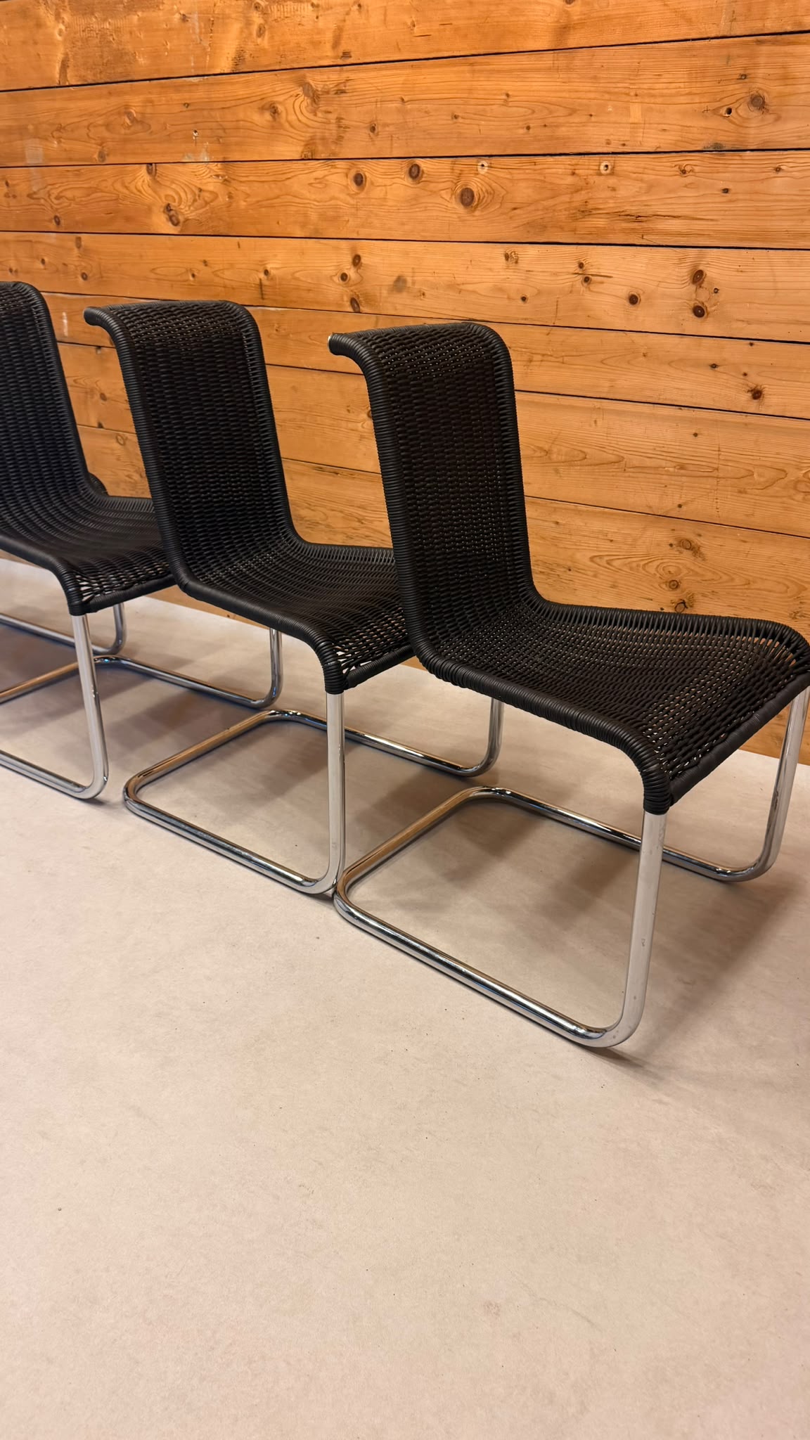 4er Set Tecta B20 Design Freischwinger Geflecht Bauhaus