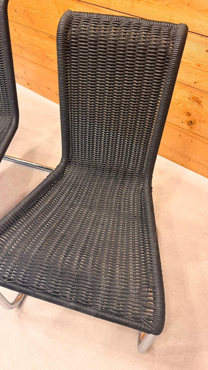 4er Set Tecta B20 Design Freischwinger Geflecht Bauhaus