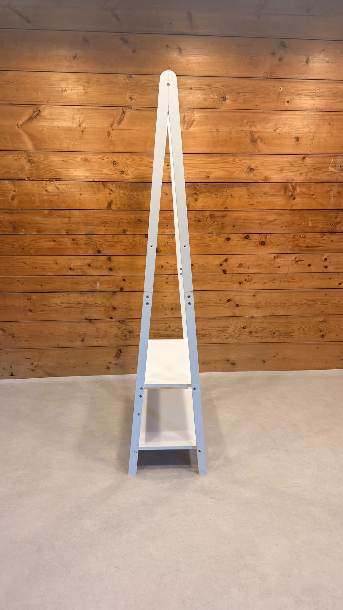 Offene Garderobe in Weiss mit Kleiderstange & Ablagen