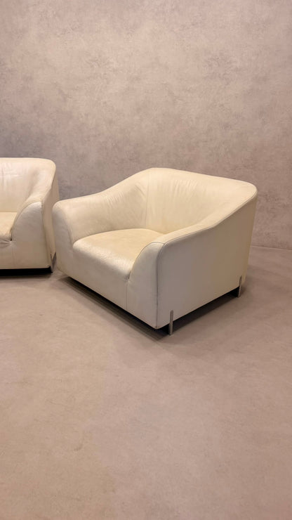 Ligne Roset Snowdonia Leder-Sessel designt von Eric Jourdan