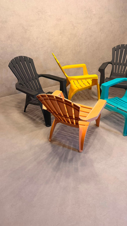 5er Set ProGarden Dolomiti Adirondack Gartenstuhl Kunststoff
