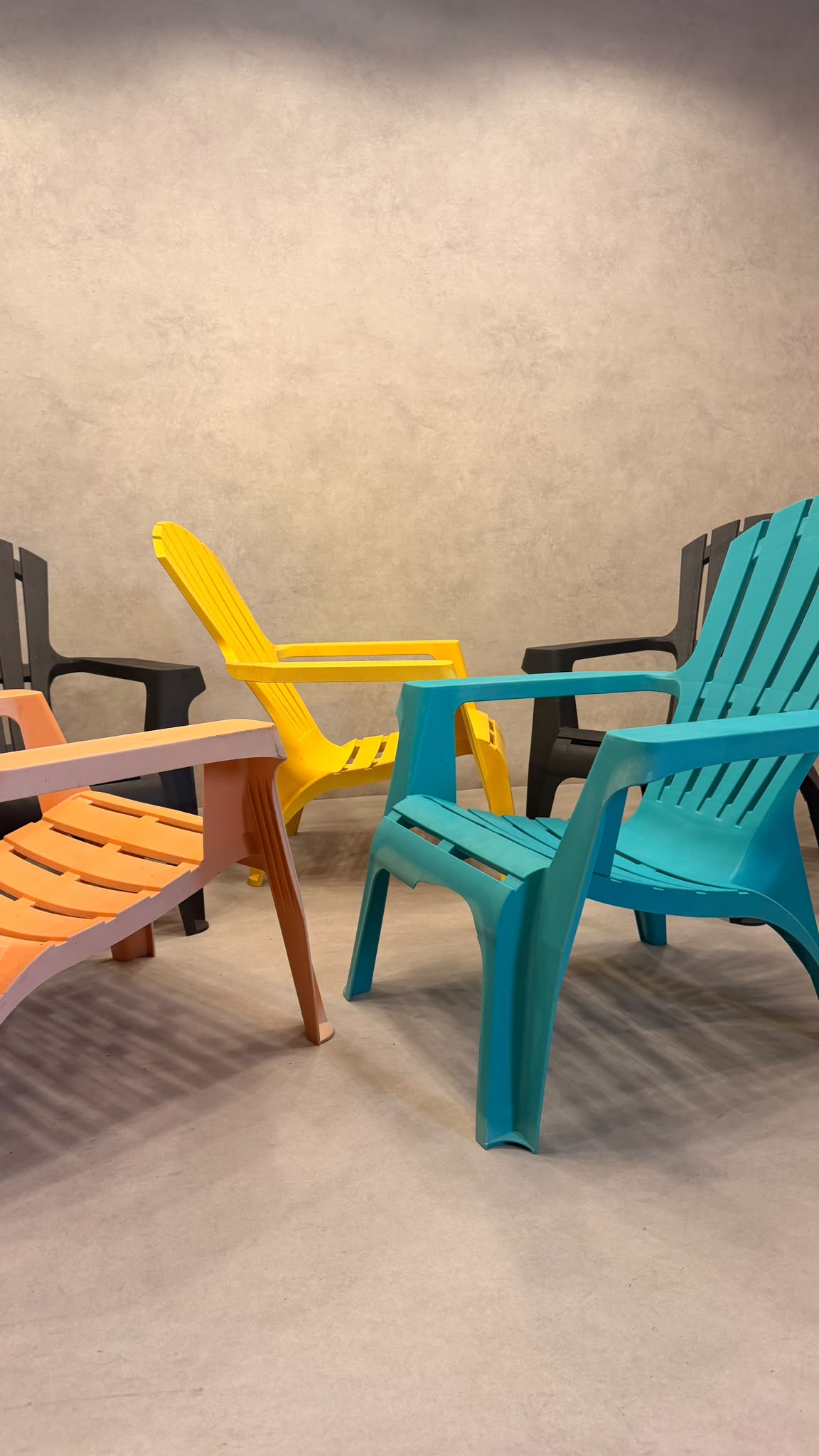 5er Set ProGarden Dolomiti Adirondack Gartenstuhl Kunststoff