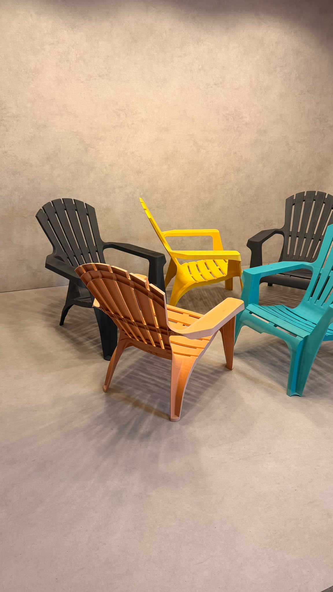 5er Set ProGarden Dolomiti Adirondack Gartenstuhl Kunststoff