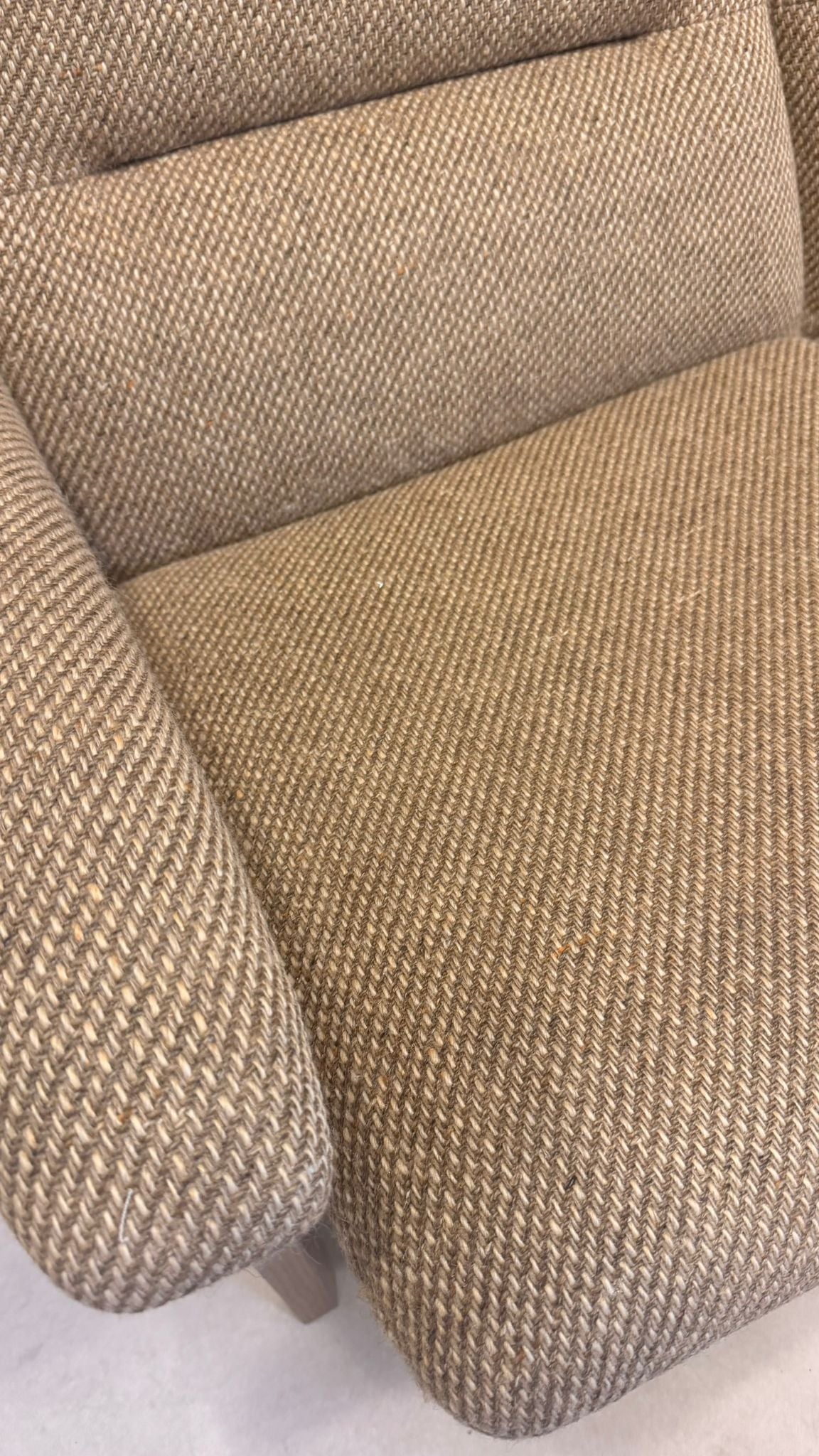 Skandinavisches 2-Sitzer Sofa mit Hocker aus den 70er Jahre