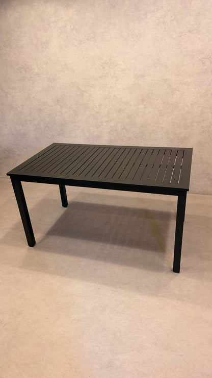 Moderner Aluminium Gartentisch Anthrazit Lattenoptik