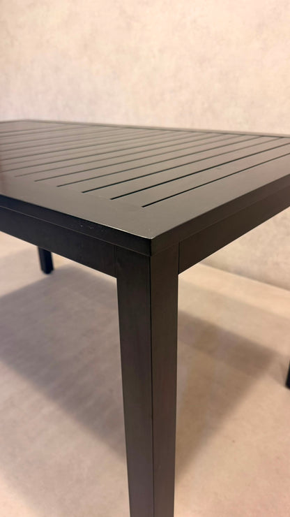 Moderner Aluminium Gartentisch Anthrazit Lattenoptik