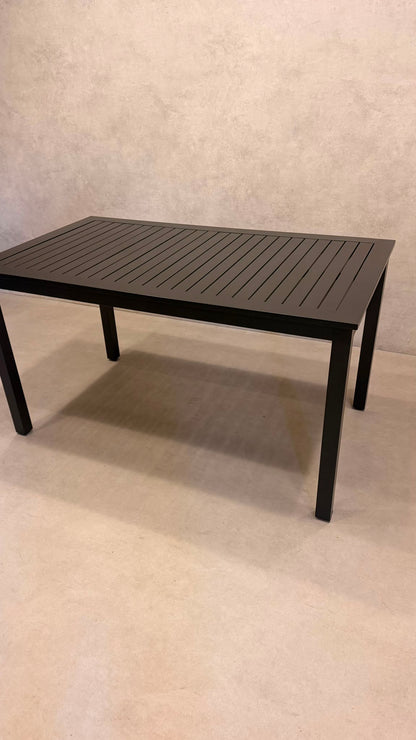 Moderner Aluminium Gartentisch Anthrazit Lattenoptik