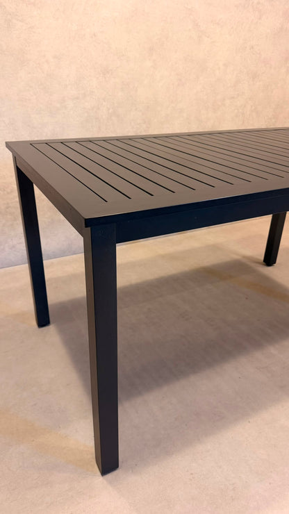 Moderner Aluminium Gartentisch Anthrazit Lattenoptik