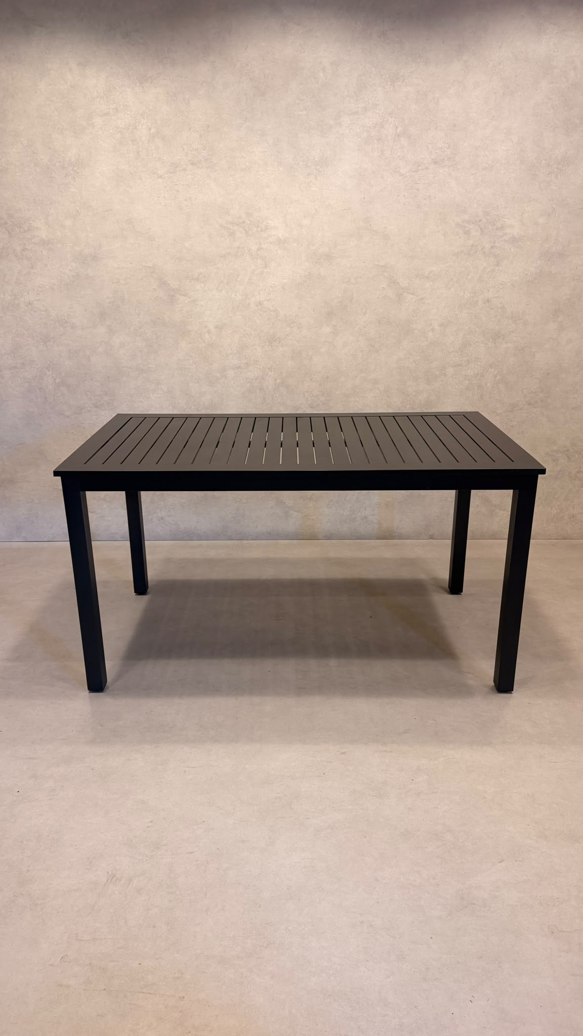 Moderner Aluminium Gartentisch Anthrazit Lattenoptik