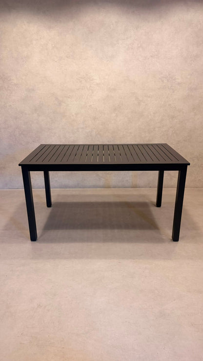 Moderner Aluminium Gartentisch Anthrazit Lattenoptik