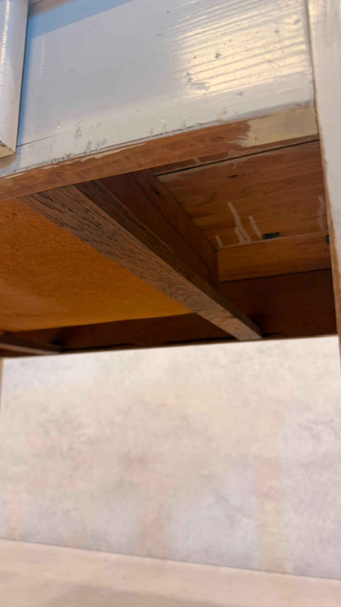 Vintage retro Tisch Küchentisch aus Holz mit Schublade
