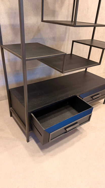 PTMD Lixly Design Regal Metall & Holz mit Schubladen