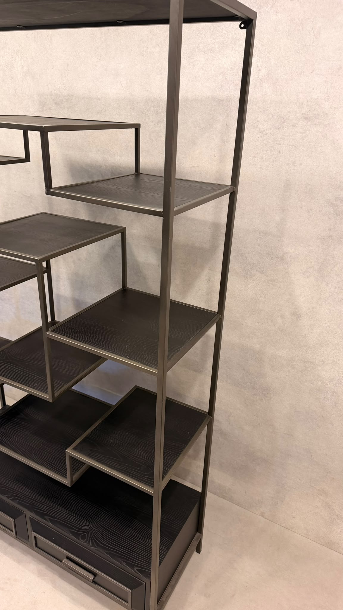 PTMD Lixly Design Regal Metall & Holz mit Schubladen