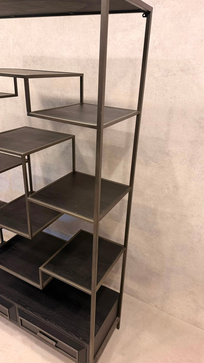 PTMD Lixly Design Regal Metall & Holz mit Schubladen