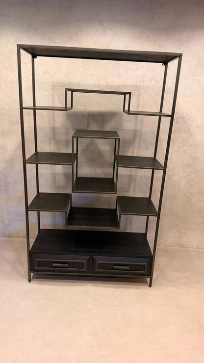 PTMD Lixly Design Regal Metall & Holz mit Schubladen