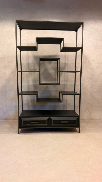 PTMD Lixly Design Regal Metall & Holz mit Schubladen