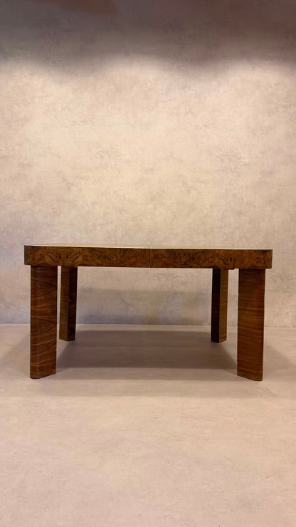 Vintage Art Deco Esstisch aus den 1930s Wurzelholz Design