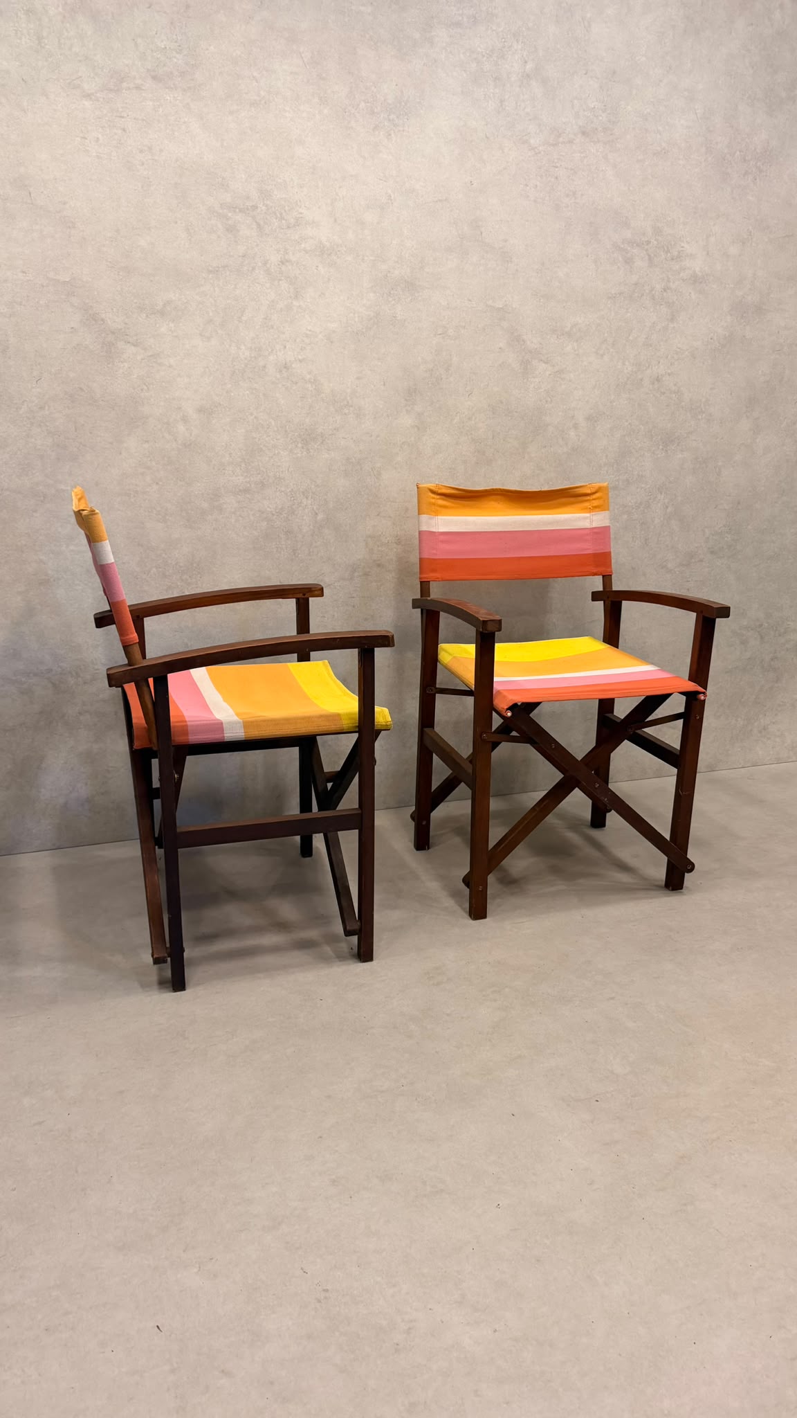 2er-Set Vintage Regiestühle Holz klappbar 70er Design