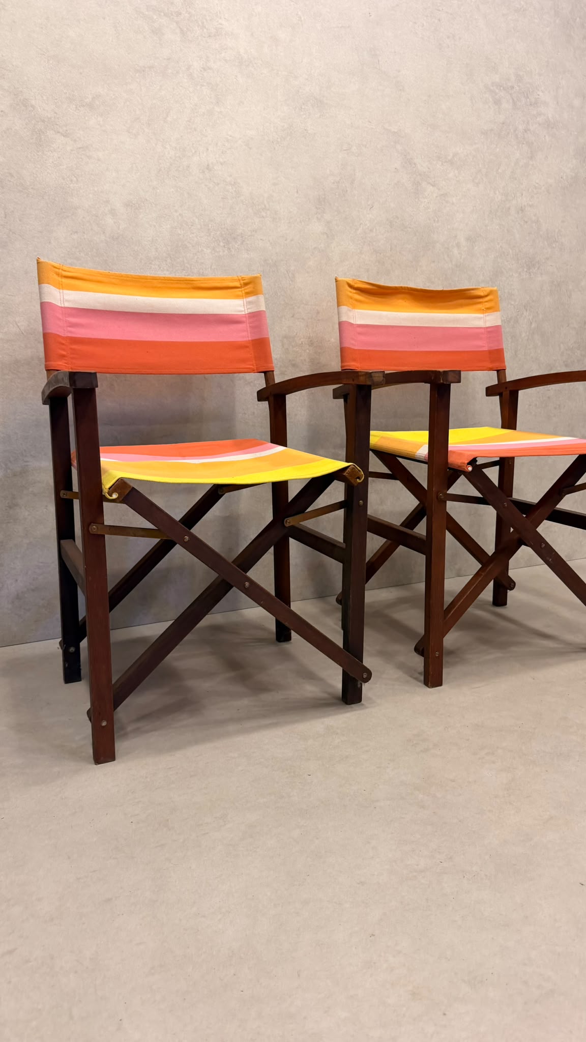 2er-Set Vintage Regiestühle Holz klappbar 70er Design