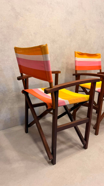 2er-Set Vintage Regiestühle Holz klappbar 70er Design