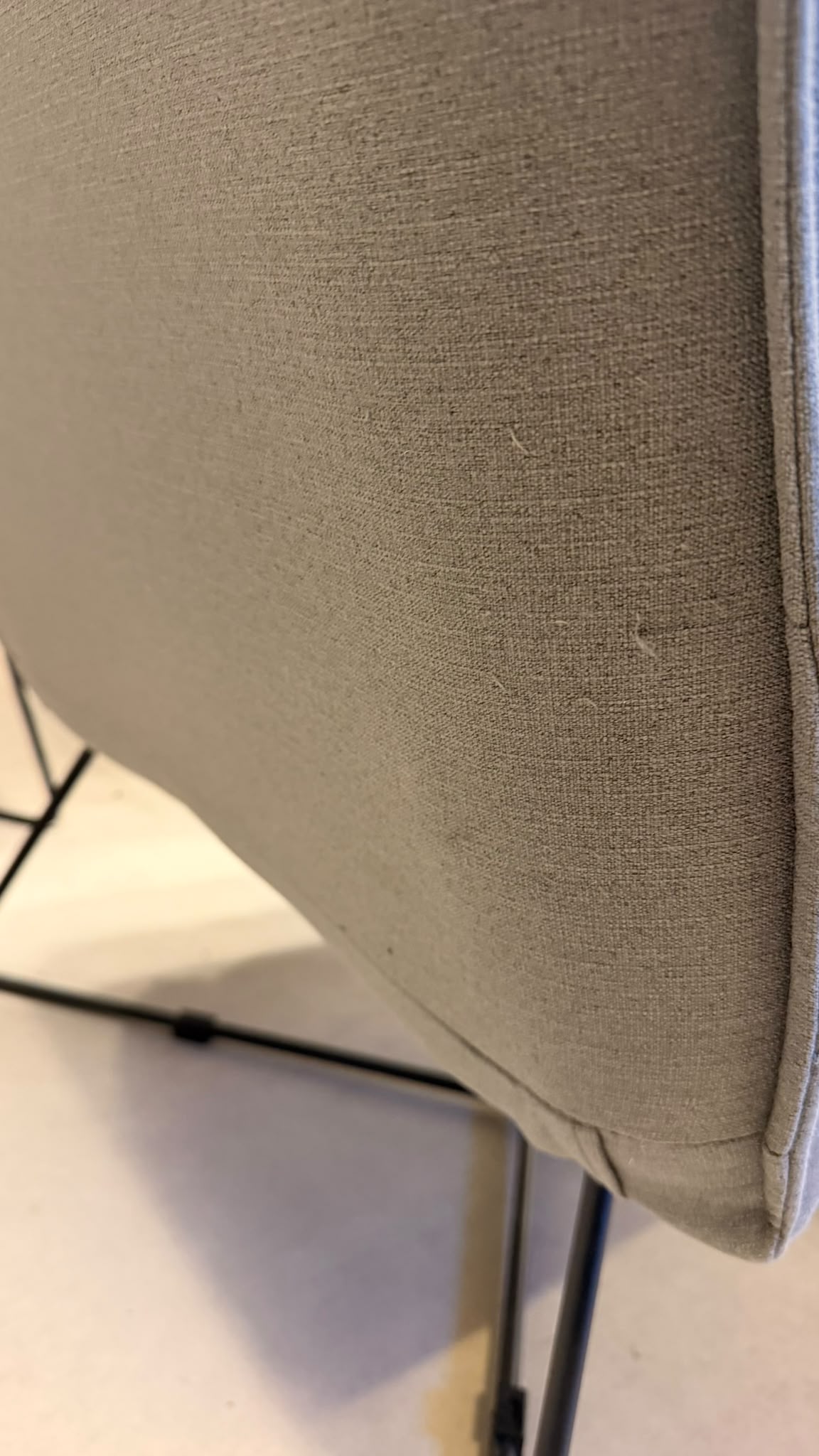 Eleganter Design Sessel Grau mit Metallgestell, 3x