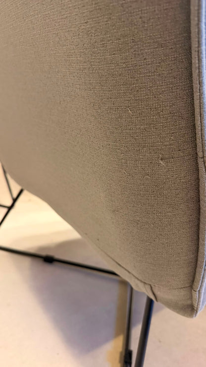 Eleganter Design Sessel Grau mit Metallgestell, 3x