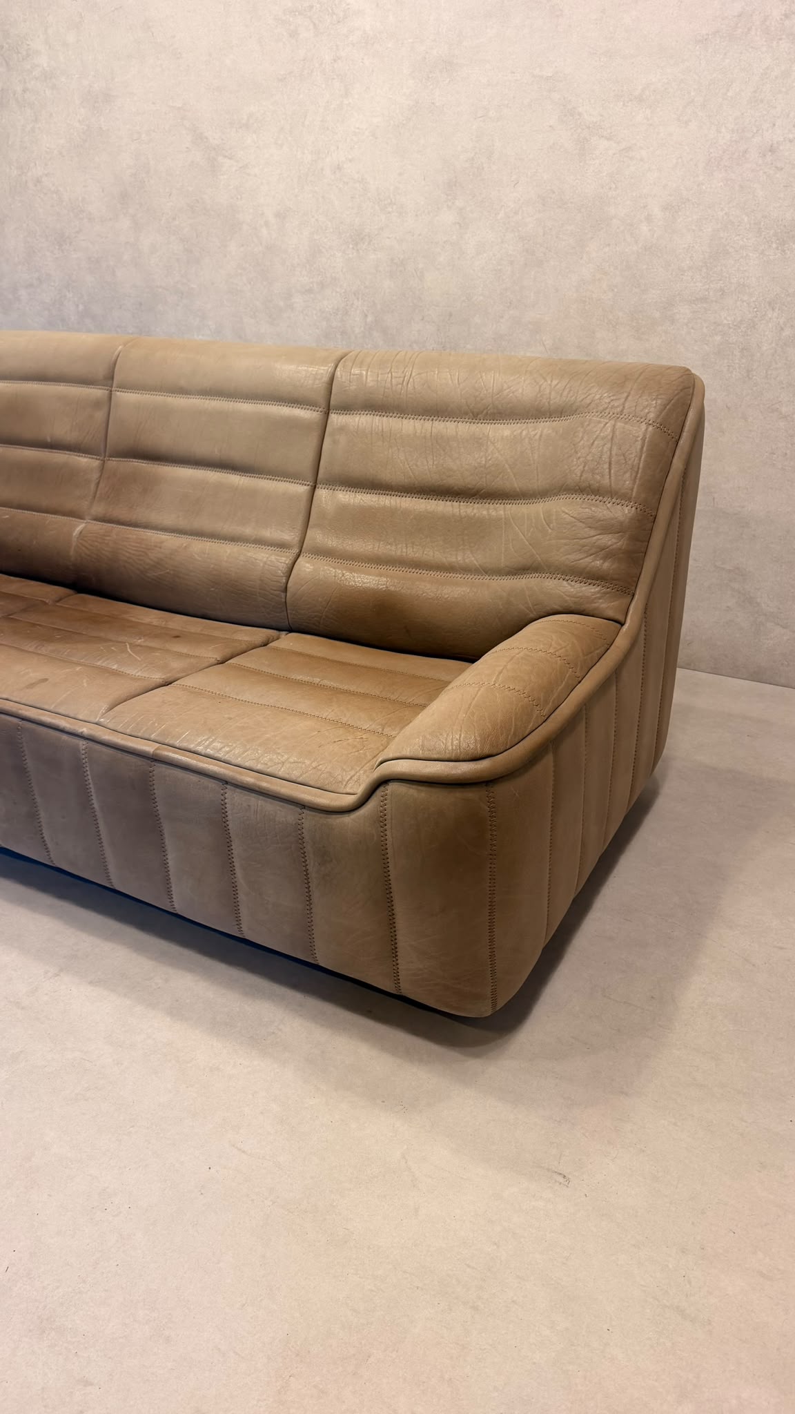 3-Sitzer Sofa DS-84 von De Sede aus Büffelleder (1)