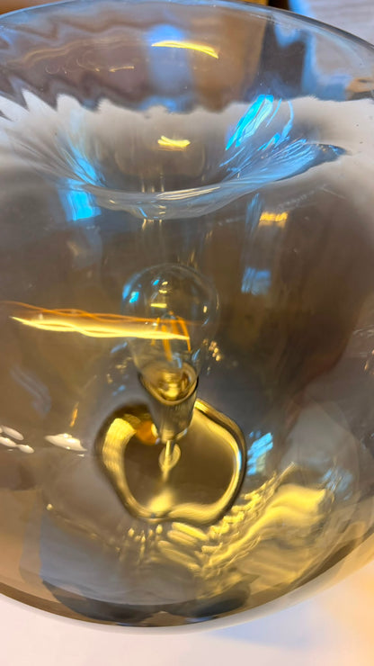 Design Glas Pendelleuchte Hängelampe aus Rauchglas