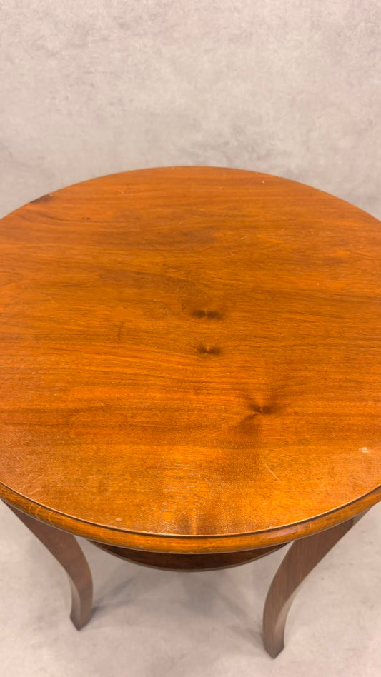 Vintage Art Déco Beistelltisch rund aus Holz