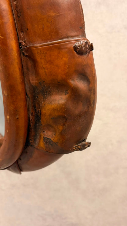 Schweizer Leder Pferdekummet Wandspiegel aus dem 20. Jh.