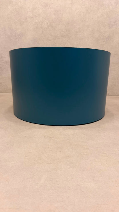 La Redoute Intérieurs Couchtisch RIMEL Petrol-Blau & Rattan