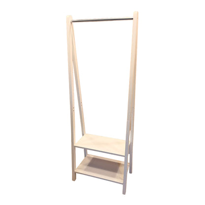 Offene Garderobe in Weiss mit Kleiderstange & Ablagen