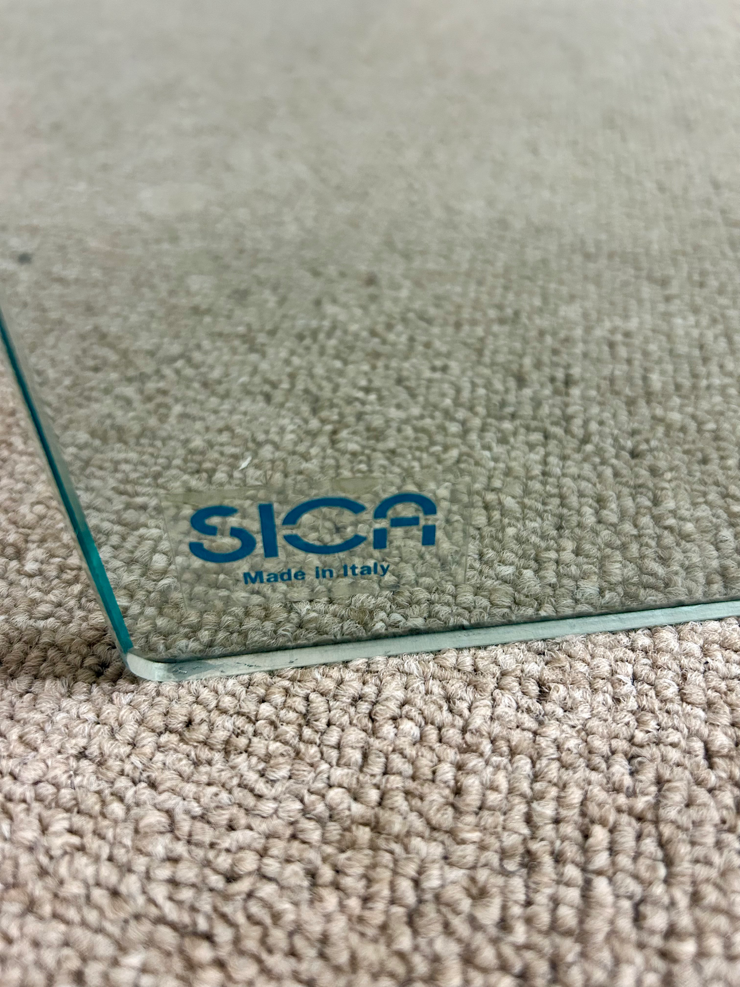 SICA Italien Design Glas Tisch / Beistelltisch Waterfall